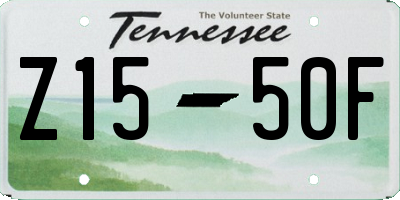 TN license plate Z1550F