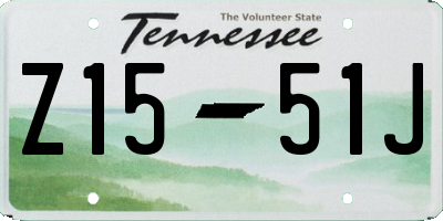 TN license plate Z1551J