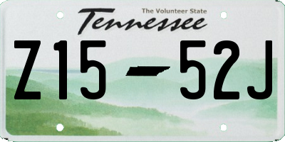 TN license plate Z1552J