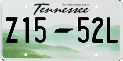 TN license plate Z1552L