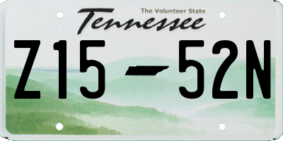 TN license plate Z1552N