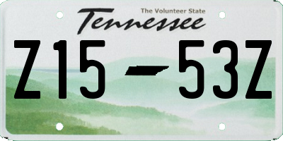 TN license plate Z1553Z