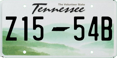 TN license plate Z1554B