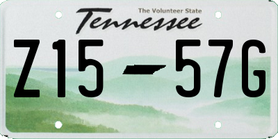TN license plate Z1557G