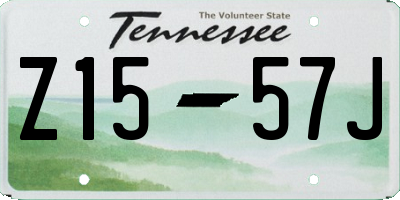 TN license plate Z1557J
