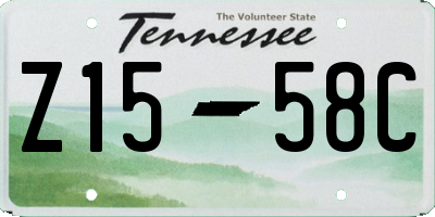 TN license plate Z1558C