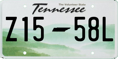 TN license plate Z1558L
