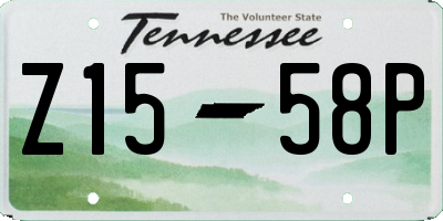 TN license plate Z1558P