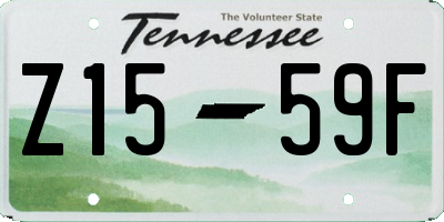 TN license plate Z1559F