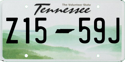 TN license plate Z1559J