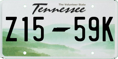 TN license plate Z1559K