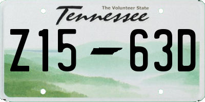 TN license plate Z1563D