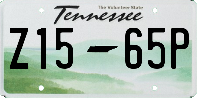TN license plate Z1565P