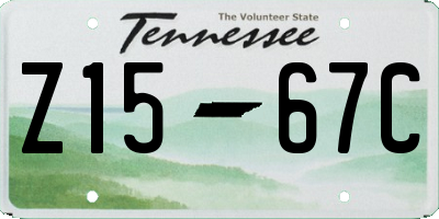 TN license plate Z1567C