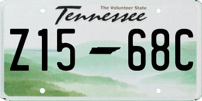 TN license plate Z1568C