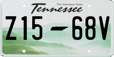 TN license plate Z1568V
