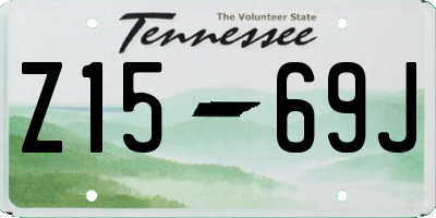 TN license plate Z1569J