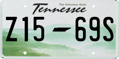 TN license plate Z1569S