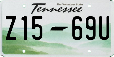 TN license plate Z1569U