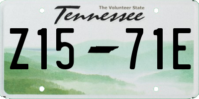 TN license plate Z1571E