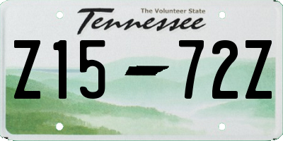 TN license plate Z1572Z