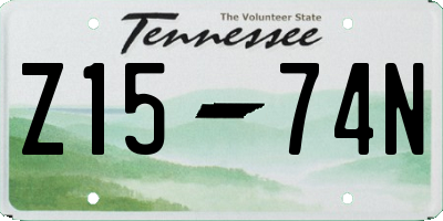 TN license plate Z1574N