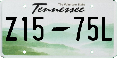 TN license plate Z1575L