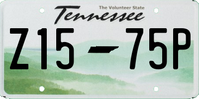 TN license plate Z1575P