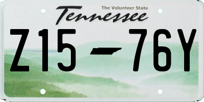 TN license plate Z1576Y
