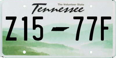 TN license plate Z1577F