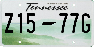 TN license plate Z1577G