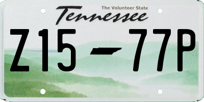 TN license plate Z1577P