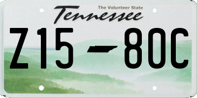 TN license plate Z1580C