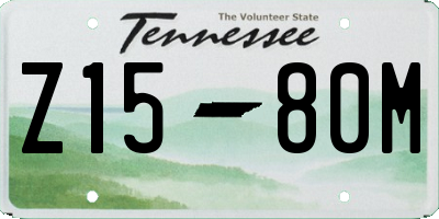 TN license plate Z1580M