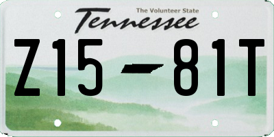 TN license plate Z1581T