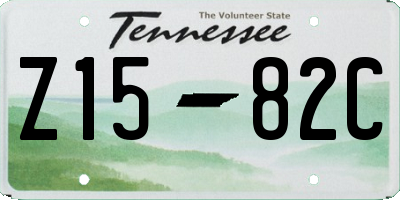 TN license plate Z1582C