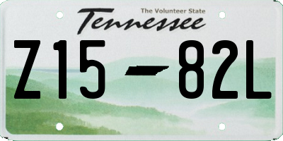 TN license plate Z1582L
