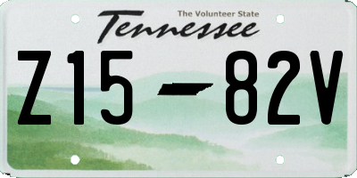 TN license plate Z1582V