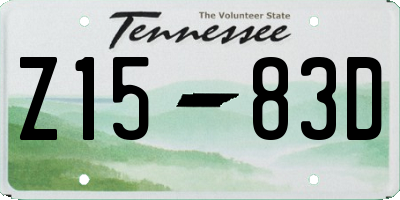 TN license plate Z1583D
