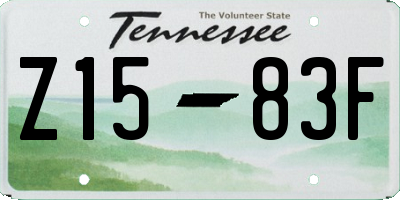 TN license plate Z1583F