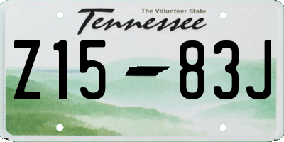 TN license plate Z1583J