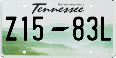 TN license plate Z1583L