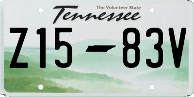 TN license plate Z1583V
