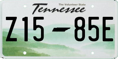 TN license plate Z1585E