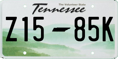 TN license plate Z1585K