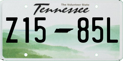 TN license plate Z1585L