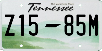 TN license plate Z1585M