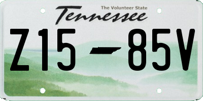TN license plate Z1585V