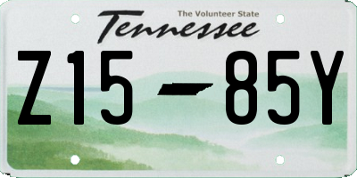 TN license plate Z1585Y