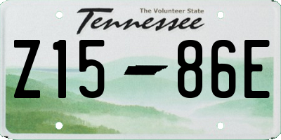 TN license plate Z1586E